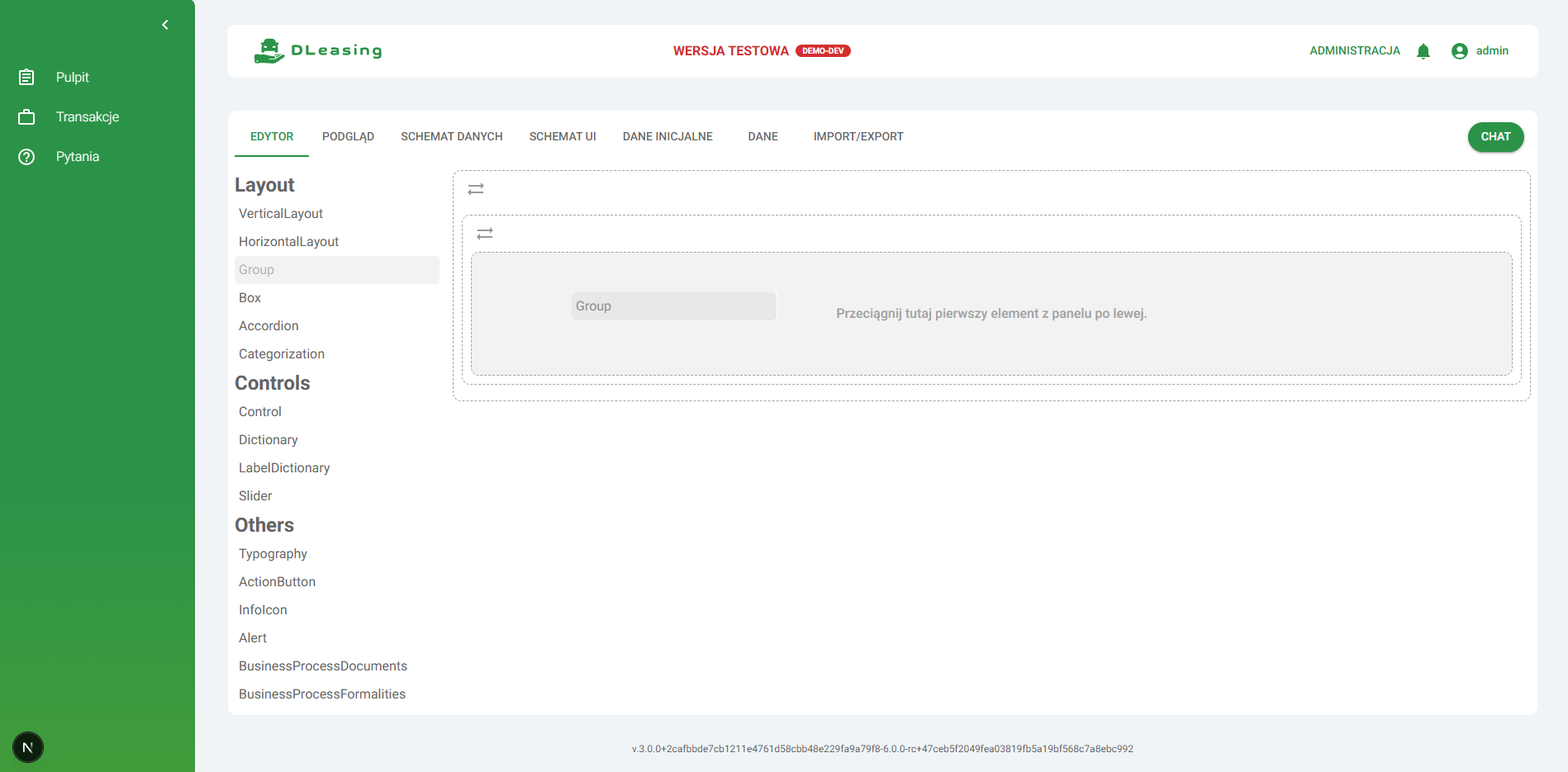 Kreator ekranów z drag & drop